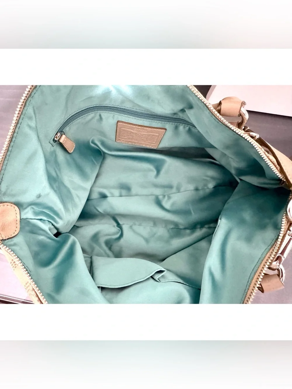 COACH Madison Dotted Op Art Large Sophia Satchel 15957